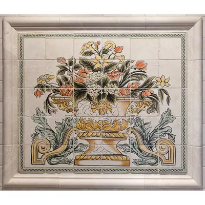 custom-painted-tile-backsplash image